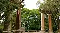 Pillars of the 1911 GPO, now displayed in the Kadoorie Farm and Botanic Garden
