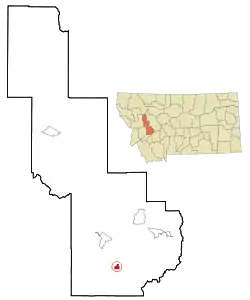 Location of Deer Lodge, Montana