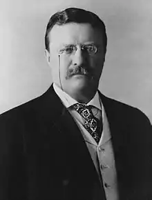 US president and Nobel laureate in peace Theodore Roosevelt (AB, 1880)