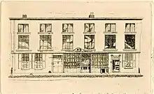 etching a the artist's family business premises