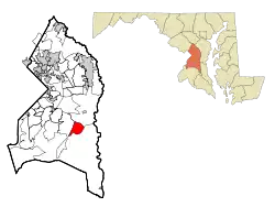 Location of Marlton, Maryland