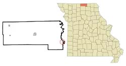 Location of Worthington, Missouri