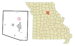 Location of Cairo, Missouri