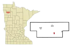 Location of Brooks, Minnesota