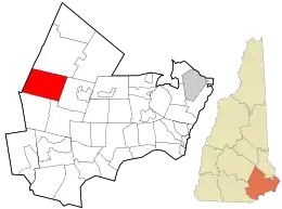 Location in Rockingham County and the state of New Hampshire.