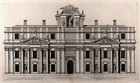 Facade of the Royal Naval Hospital, Greenwich