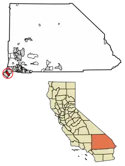 Location of Chino in San Bernardino County, California