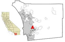 Location within San Diego County