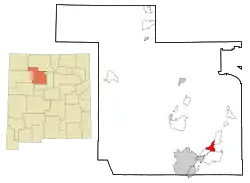 Location of Algodones, New Mexico