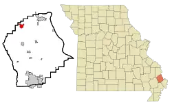 Location of Chaffee, Missouri
