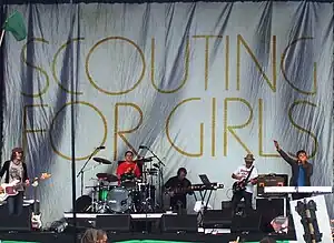 Scouting for Girls in June 2008 during the Glastonbury Festival