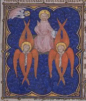 God surrounded by Seraphim (Petites Heures of Jean de France, Duc de Berry)