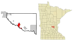 Location of the city of Beckerwithin Sherburne County, Minnesota