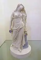 Spanish jasperware depicting an attendee at a symposium, in biscuit porcelain partly in Wedgwood blue. Real Fábrica del Buen Retiro, 1784–1803