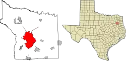 Location in Smith County and the state of Texas