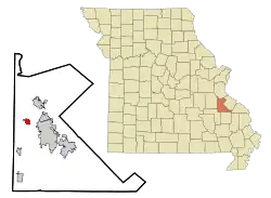 Location of Leadwood, Missouri