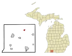 Location of Mendon, Michigan