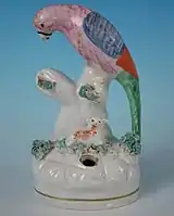 Inkwell, parrot and lamb, circa 1860,