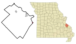 Location of St. Mary, Missouri