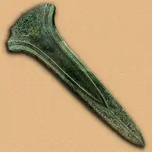 Image 15A late Bronze Age sword or dagger blade (from History of technology)