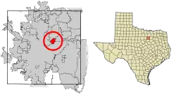 Location of Richland Hills in Tarrant County, Texas