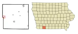 Location of New Market, Iowa