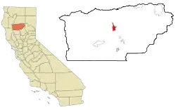 Location in California (left) and Tehama County (right)