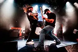 Performing at Le Hangar, Ivry sur Seine