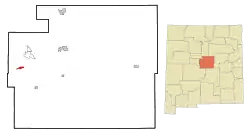 Location of Manzano, New Mexico