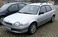 Pre-facelift European market Corolla wagon, sold as Sprinter Carib Rosso in Japan.