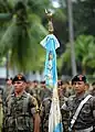 Guatemalan paratroopers from the Parachute Brigade wearing the Ephod Combat Vest parade in Puerto San José, Guatemala.