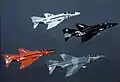 US Navy F-4 Phantoms from China Lake in flight in the 1970s