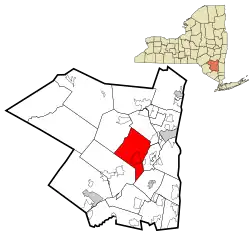 Location in Ulster County and the state of New York.