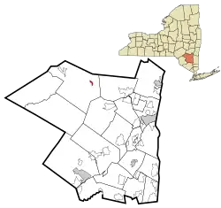 Location in Ulster County and the state of New York.