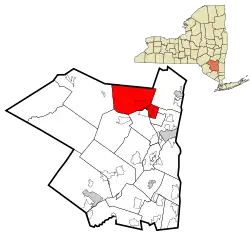 Location in Ulster County and the state of New York.