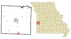 Location of Sheldon, Missouri