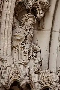 Voussure sculpture, west front portal