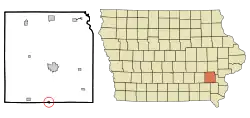 Location of Coppock, Iowa