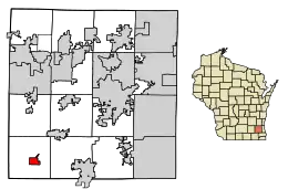 Location of Eagle in Waukesha County, Wisconsin.