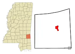 Location of Waynesboro, Mississippi