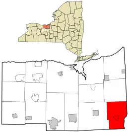 Location in Wayne County and the state of New York.