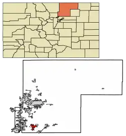 Location of the City of Fort Lupton in Weld County, Colorado.