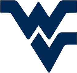 All navy flying WV West Virginia logo