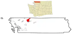 Location of Peaceful Valley, Washington
