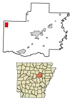 Location of Rose Bud in White County, Arkansas.