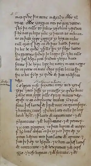 Image 22Will of Alfred the Great, AD 873–888 (11th-century copy, British Library Stowe MS 944, ff. 29v–33r) (from History of Cornwall)