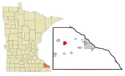 Location of Altura, Minnesota