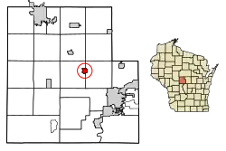 Location of Vesper in Wood County, Wisconsin.
