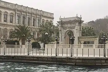 Çırağan Palace seen from Bosporus
