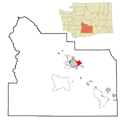 Location of Terrace Heights, Washington